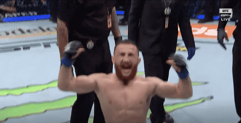 Merab Dvalishvili Rallies To Stop Marlon Moraes With Ground Strikes – UFC 266 Highlights