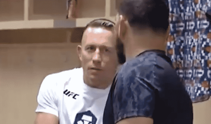 Video: Watch Georges St-Pierre, Nick Diaz Shake Hands Backstage At UFC 266