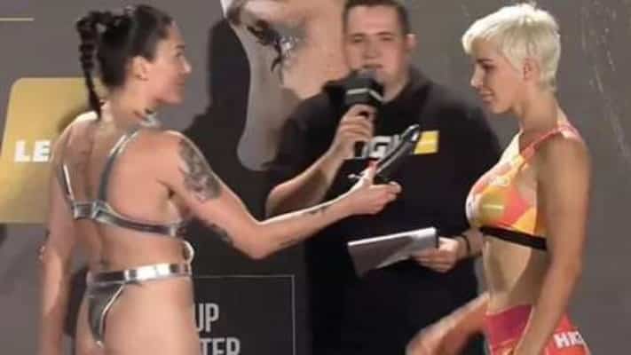 Ewa Brodnicka Gives Opponent a Dildo During Polish MMA Weigh-in 1 Ewa Brodnicka