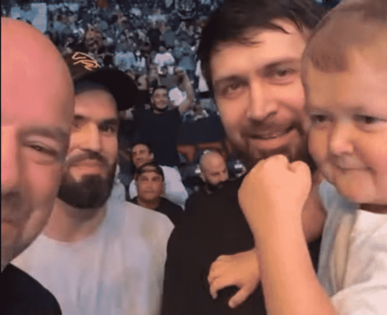 VIDEO | Dana White Meets Up With Hasbulla Cage Side