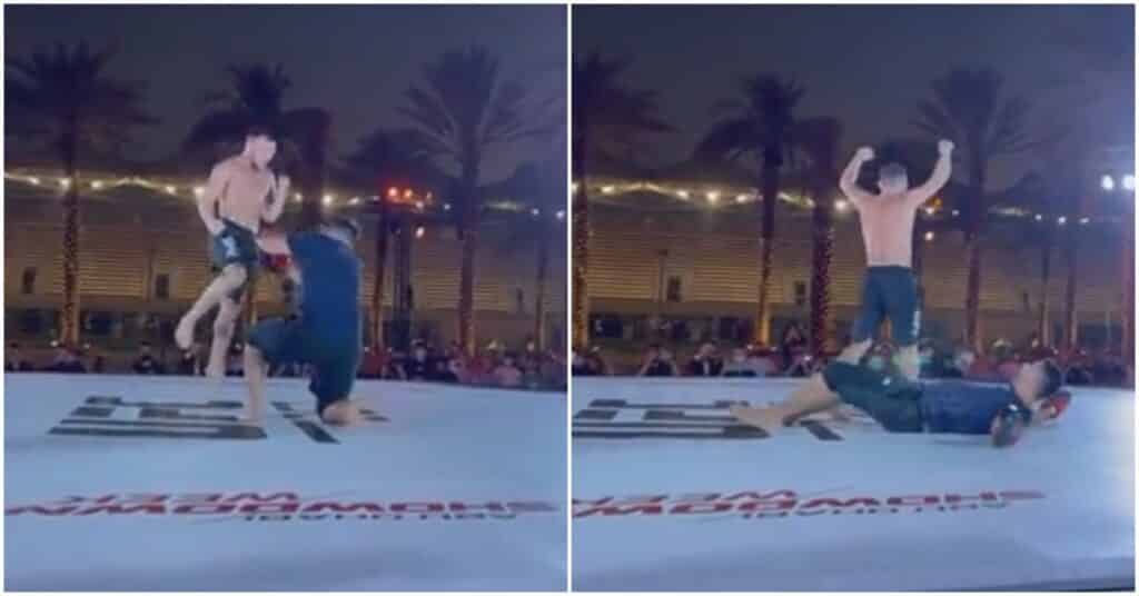 VIDEO Petr Yan Throws Illegal Knee At The UFC 267 Open Workouts