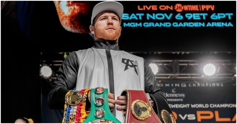 Canelo Issues One-Word Response To Kamaru Usman Call Out