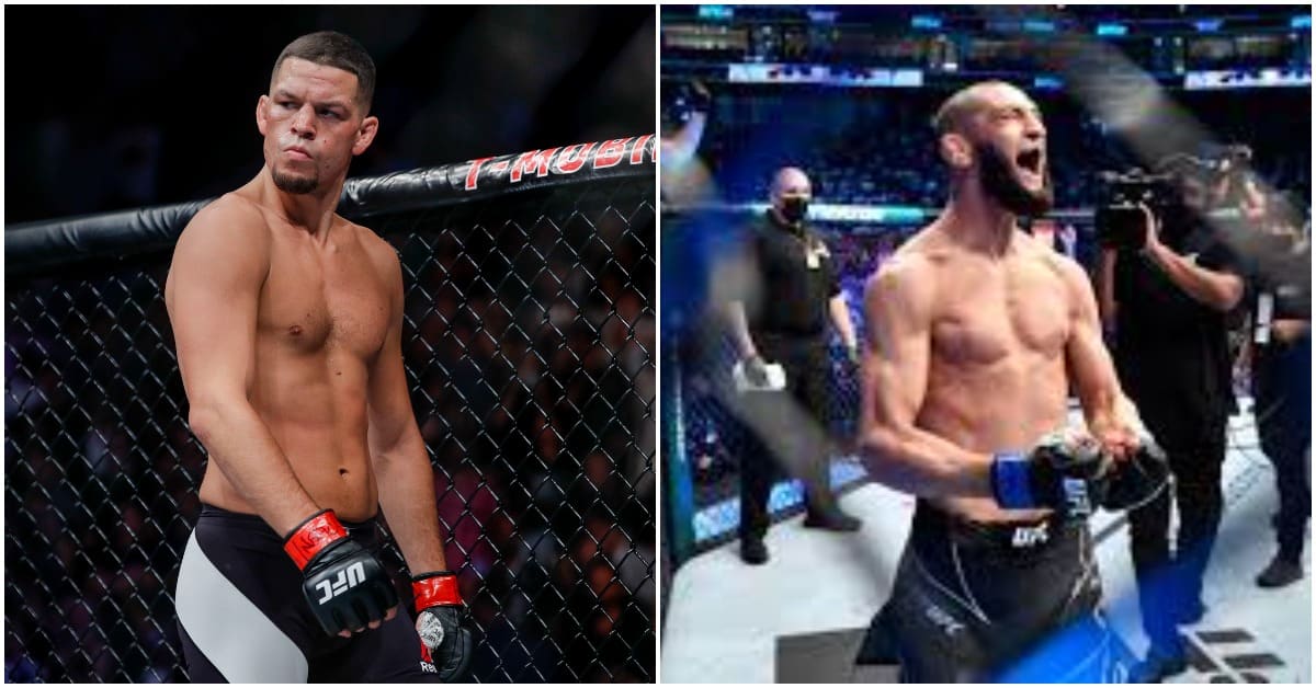 Nate Diaz Dismisses The Possibility Of A Fight With Khamzat Chimaev 1 Nate Diaz Dismisses The Possibility Of A Fight With Khamzat Chimaev