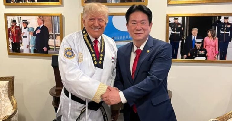Former President Donald Trump Receives Honorary Ninth-Degree Taekwondo Black Belt