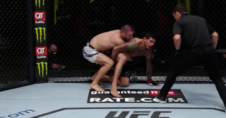 Mateusz Gamrot Forces Submission From Diego Ferreira After Landing Knee Strike – UFC Vegas 45 Highlights