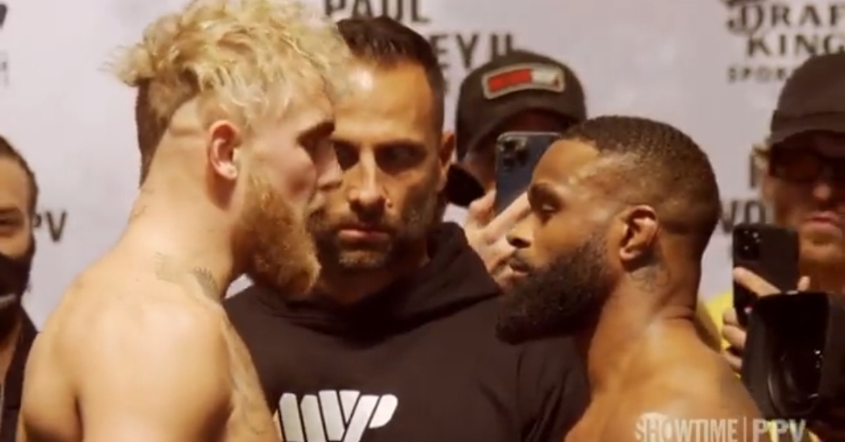 Jake Paul, Tyron Woodley Faceoff Before Massive Rematch 1 Jake Paul