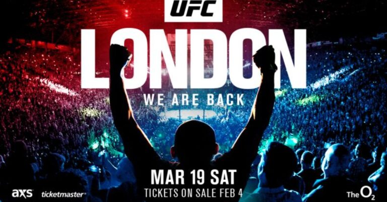 OFFICIAL | UFC London Set For March 19. At The O2 Arena