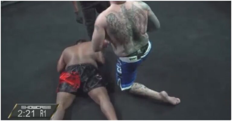 VIDEO | Fighter Flattened By Illegal Knee, Rallies For KO Win