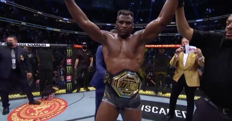 Francis Ngannou Reacts To Dana White Refusing To Put The Belt On Him, Skipping Presser