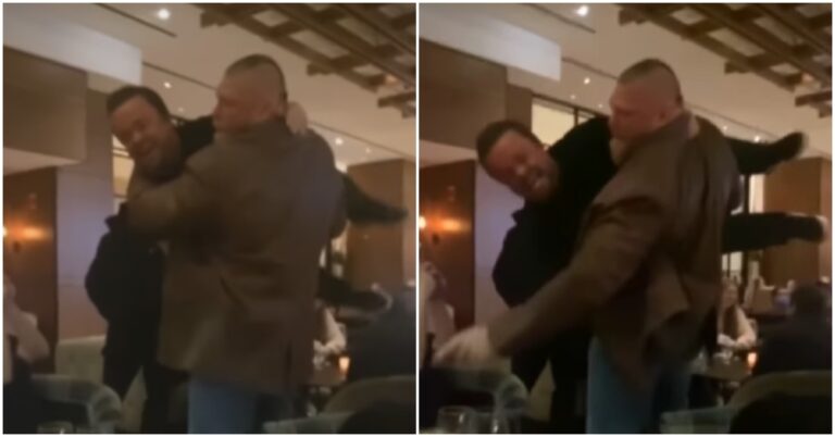 VIDEO | Brock Lesnar Throws Jackass Star Weeman Through Table