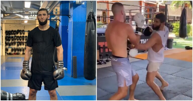 VIDEO Khamzat Chimaev Drops His Sparring Partner