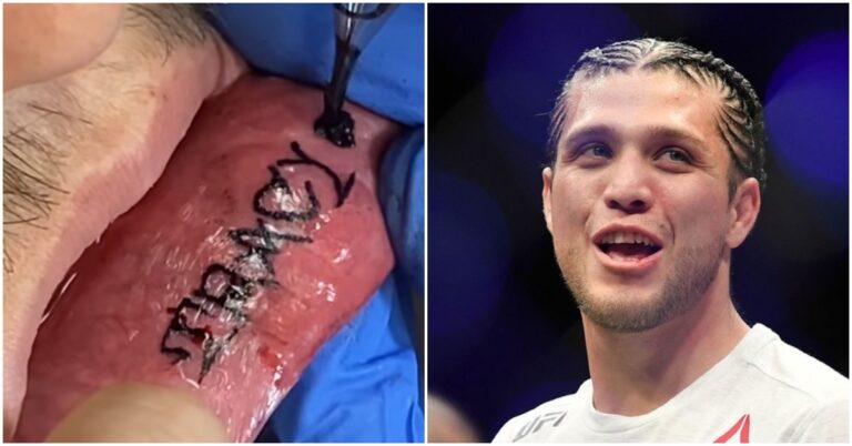 Brian Ortega Tattooed ‘Tracy’ In His Mouth For Valentines Day