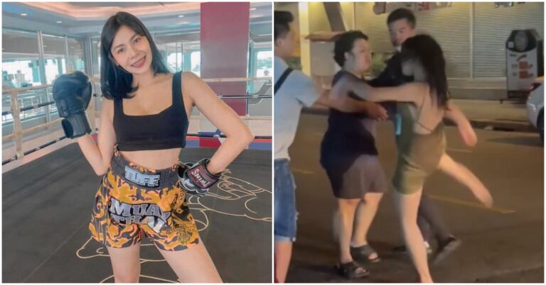 Belligerent Man Pours Beer On Female Muay Thai Fighter, Instantly Regrets It