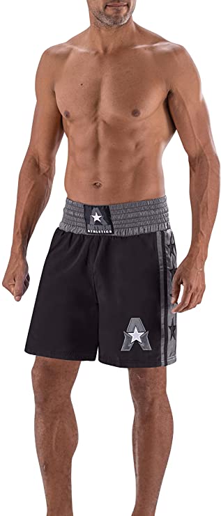 LAFROI Mens MMA Cross Training Boxing Shorts Trunks Fight Wear with Drawstring a 