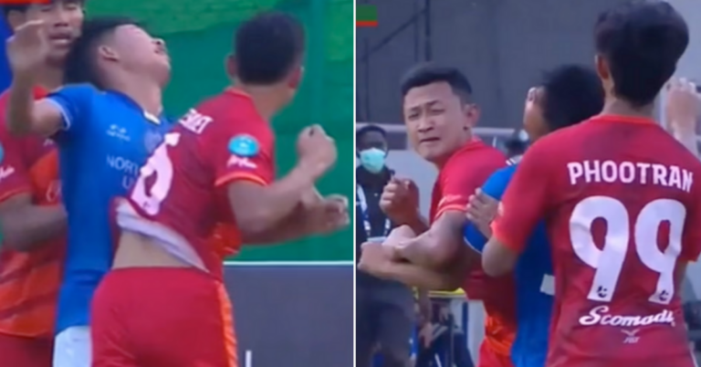 Bangkok FC Player Sacked For Cracking Opponent With Muay Thai Elbow