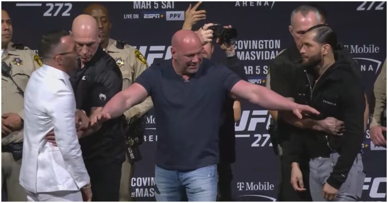 VIDEO | Colby Covington & Jorge Masvidal Face Off Ahead Of UFC 272