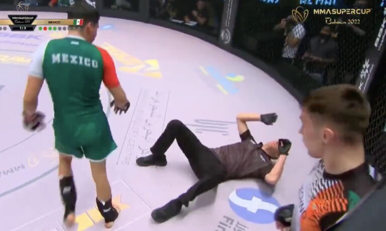 VIDEO | Rolling Thunder Drops Referee During MMA SuperCup Match In Bahrain