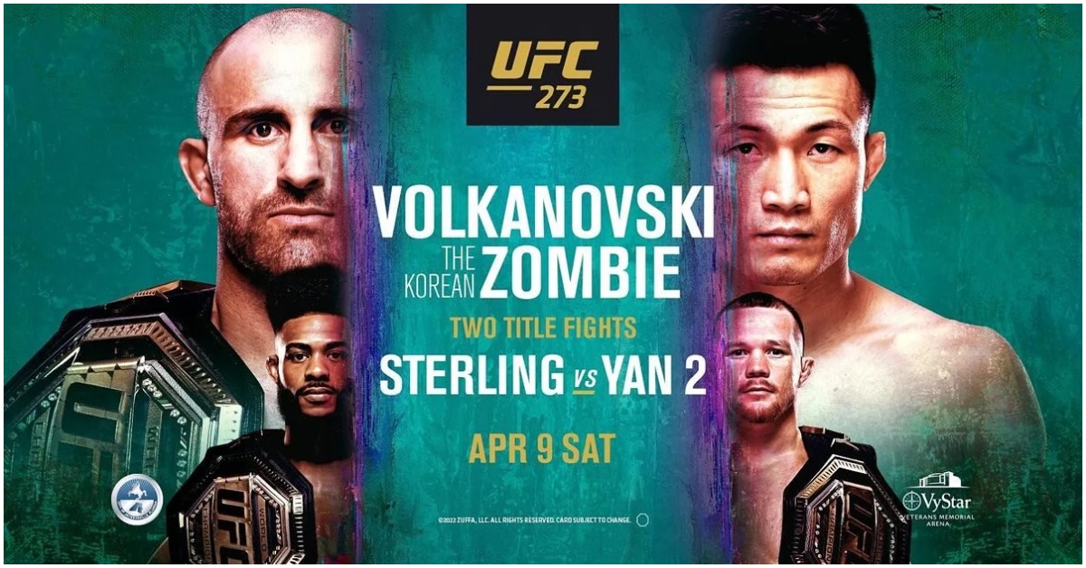 UFC 273 Main Card Betting Preview 1 UFC 273
