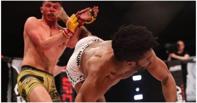 Watch | Manny Akpan Lands Spinning Hook Kick KO Of The Year Contender At Cage Warriors 136
