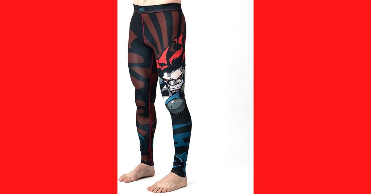 Raven Fightwear Men's Kraken Octopus BJJ Spats - Compression MMA Tights With Sublimated Graphics