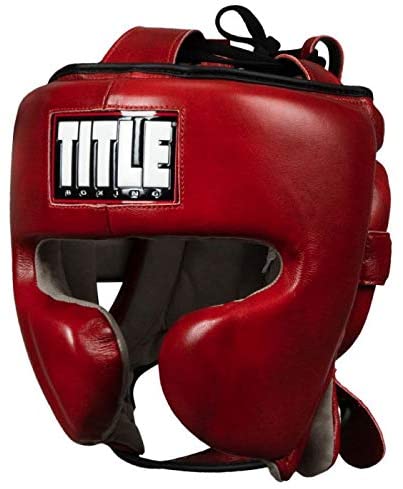 Title Blood Red Sparring Headgear 
