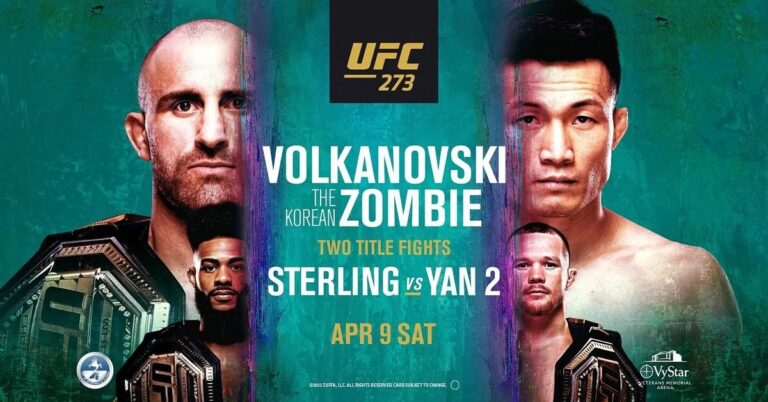 UFC 273: Volkanovski vs. The Korean Zombie – Results