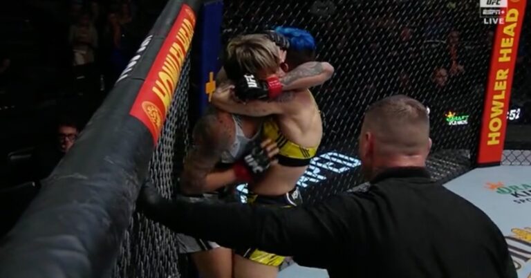 Jessica Andrade Finishes Amanda Lemos With Stunning Standing Arm Triangle – UFC Vegas 52 Highlights