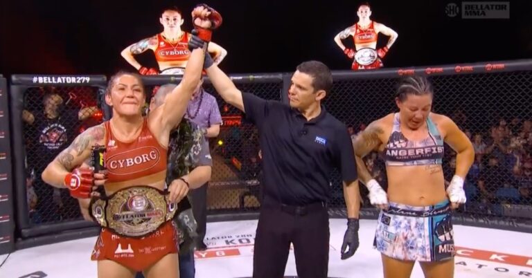 Cris Cyborg Defends Title, Defeats Arlene Blencowe In Rematch Battle – Bellator 279 Highlights