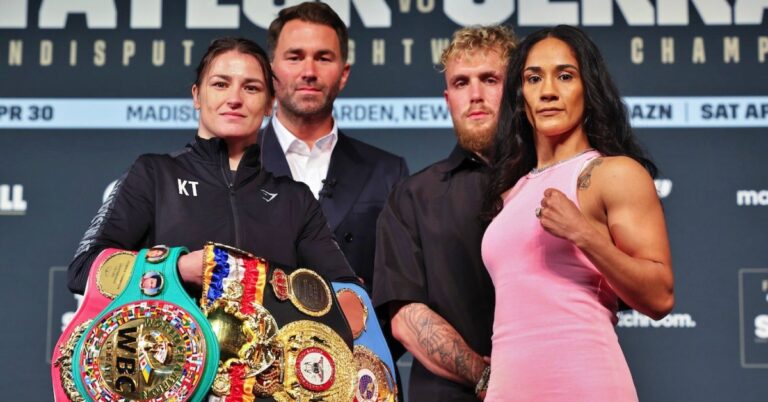 Jake Paul, Eddie Hearn Make $1 Million Bet On Katie Taylor vs. Amanda Serrano Fight