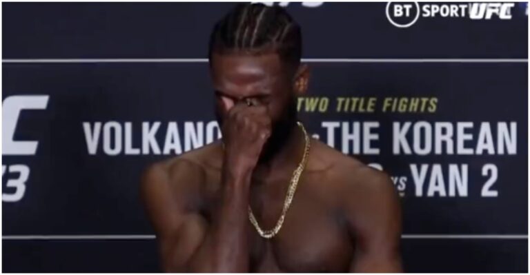 UFC Bantamweight Champion Aljamain Sterling Sheds Tears During UFC 273 Weigh-in