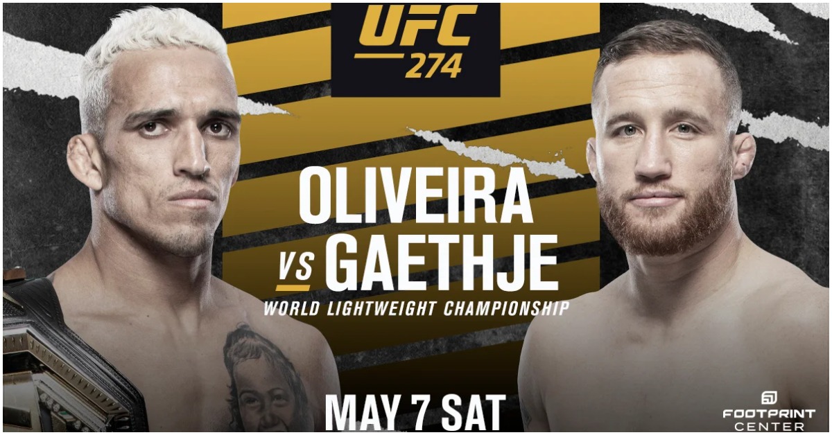 Charles Oliveira vs. Justin Gaethje - UFC 274 LowKick MMA Staff Predictions 1 Charles Oliveira