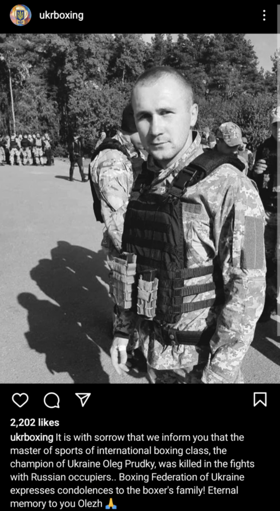 Oleg Prudky, Former Ukrainian Boxing Champion Tragically Dies Fighting in Devastating War Against Russia 3 Screenshot 20220524 132001