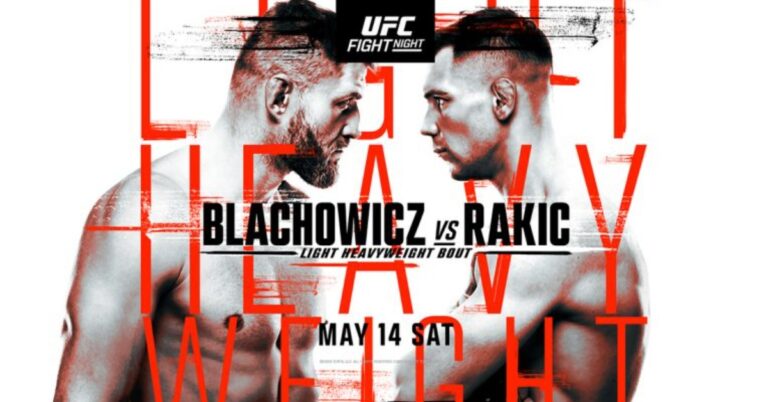 UFC Vegas 54: Blachowicz vs. Rakic – Results