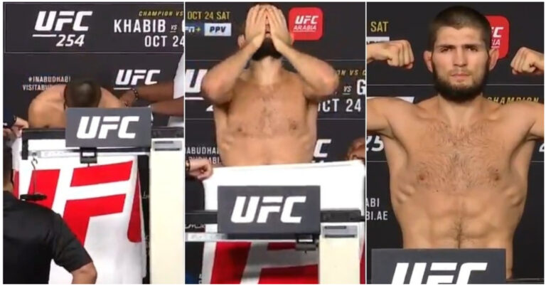 Khabib Nurmagomedov’s Controversial Weigh-In Video Resurfaces After Charles Oliveira Misses Weight For UFC 274