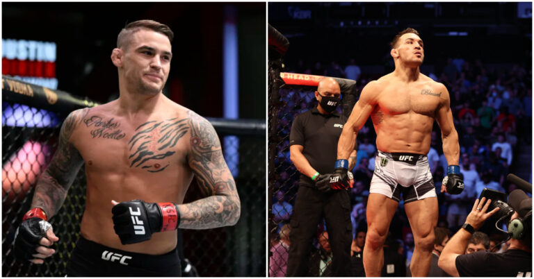 Dustin Poirier Calls Out Michael Chandler For Not Mentioning His Name In UFC 274 Post Fight Speech