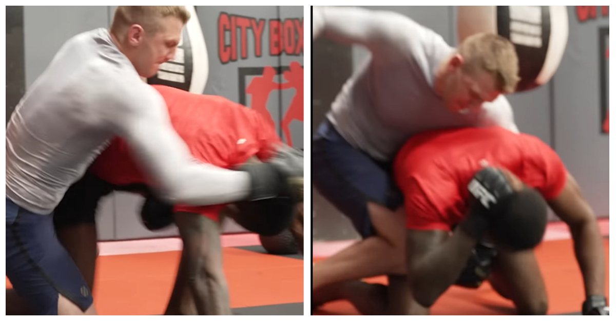 Watch: Hooker Pummels Israel Adesanya In Training Ground & Pound Drill 1 Dan Hooker, Israel Adesanya