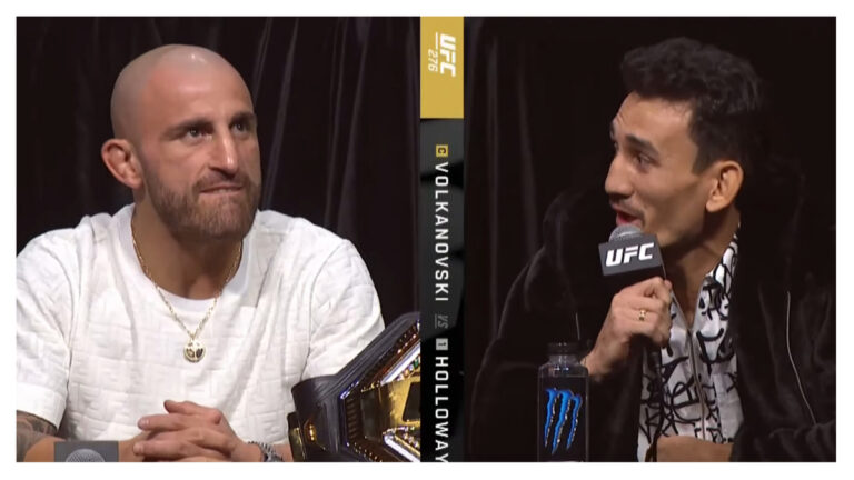 Max Holloway & Alex Volkanovski Get Fired Up At UFC 276 Press Conference: “Saturday Night, It Ends For You, That’s It”