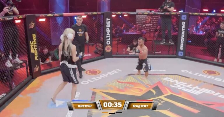 Dwarf Fights Female Pornstar In Bizarre Freakshow MMA Event In Russia