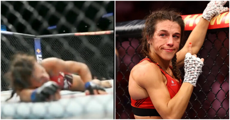 Video: Watch Weili Zhang Brutal Spinning Backfist KO Over Joanna Jedrzejczyk From New Cageside Angle