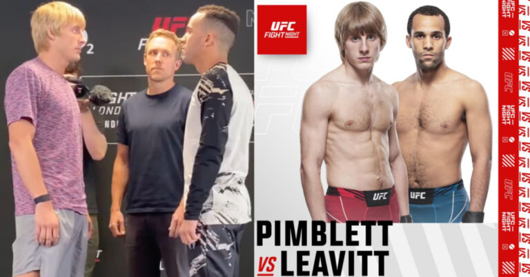 Watch: Paddy Pimblett & Jordan Leavitt Square Off For The First Time