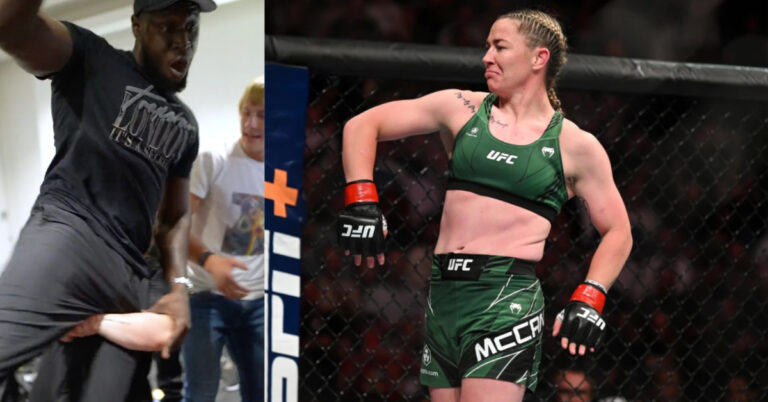 Watch | Molly McCann Attempts To Land High Crotch Takedown On Stormzy After UFC London Win