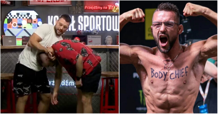 Watch | Mateusz Gamrot Nearly Chokes Sports Show Host Unconscious