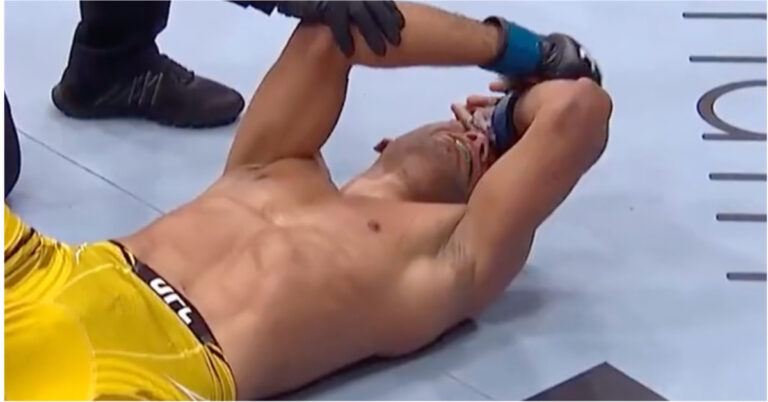 Bill Algeo Wins Via TKO After Herbert Burns Is Unable To Return To His Feet – UFC Long Island Highlights