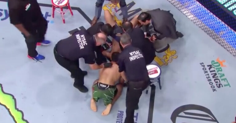 Yair Rodriguez Awarded TKO Win As Brian Ortega Dislocates Shoulder – UFC Long Island Highlights