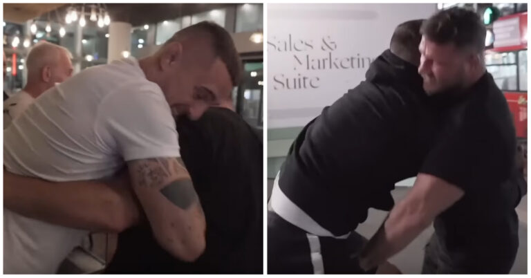 Watch: Mike Bisping & Tom Aspinall Wrestle In Restaurant, Get Kicked Out