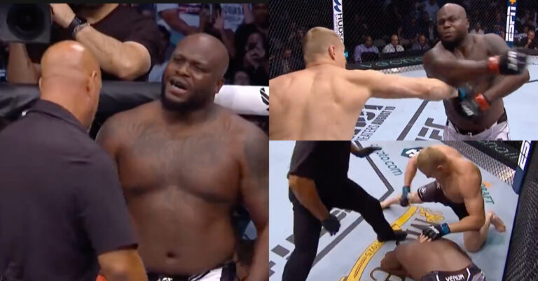 Derrick Lewis Protests 1st Round Stoppage Against Sergei Pavlovich – UFC 277 Highlights