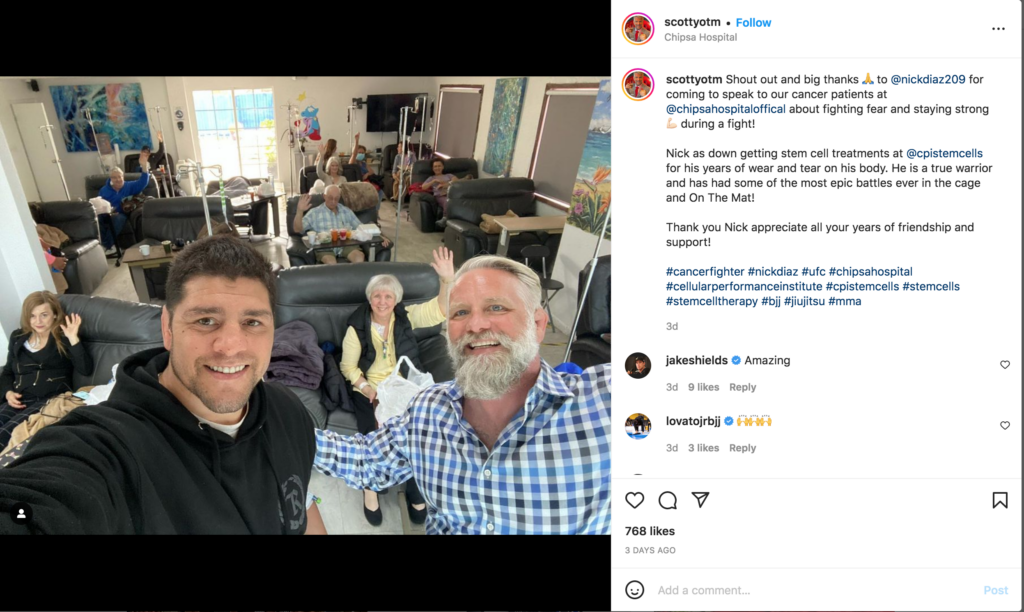 Conor McGregor Praises Nick Diaz For Visiting Cancer Patients To Talk "Fighting Fear & Staying Strong" 2 Screen Shot 2022 07 06 at 8.56.22 AM