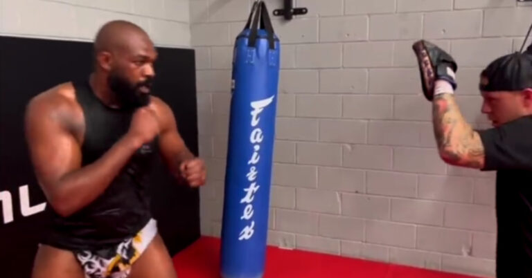 Watch – Jon Jones Shows Off Heavyweight Physique In New Training Footage