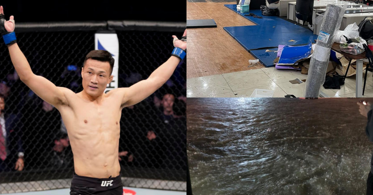 Watch | 'The Korean Zombie' forced to close gym after rain storm flooding 1 The Korean Zombie, Chan Sung Jung
