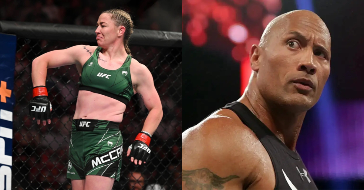 Watch Dwayne 'The Rock' Johnson's reaction to incredible UFC knockout